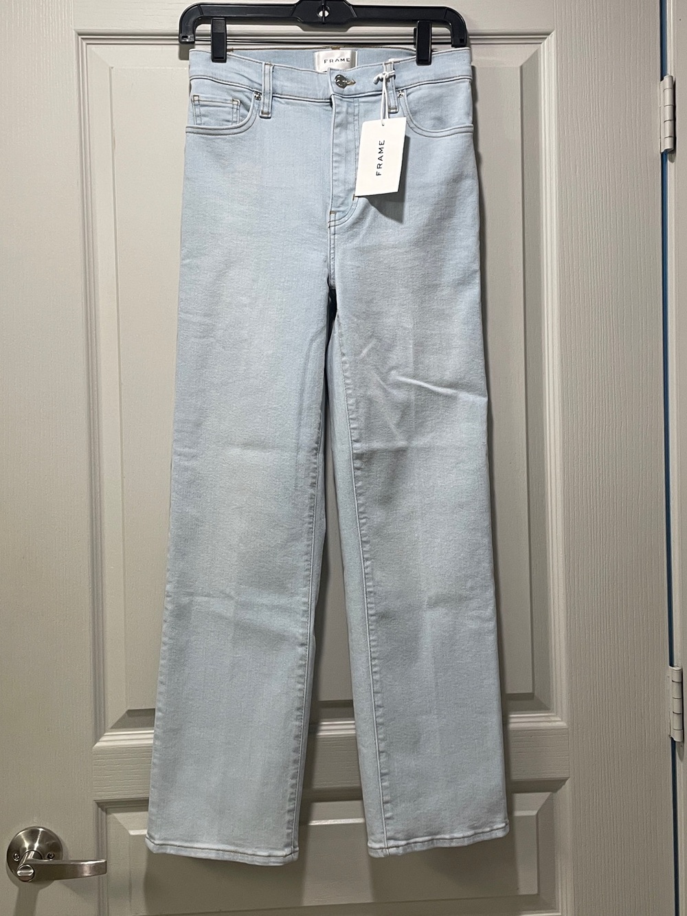 NWT Frame Le Sleek Straight Leg High Rise Blue Jeans 25
